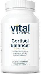 Vital Nutrients Cortisol Balance - Suplemento Vegano para el Equilibrio del Cortisol y el Estrés - 30 Cápsulas