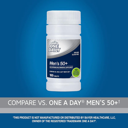 21st Century Men's 50+ One Daily – Pack ahorro: tres botellas que suman 300 tabletas, ideal para un uso prolongado. – Image 4