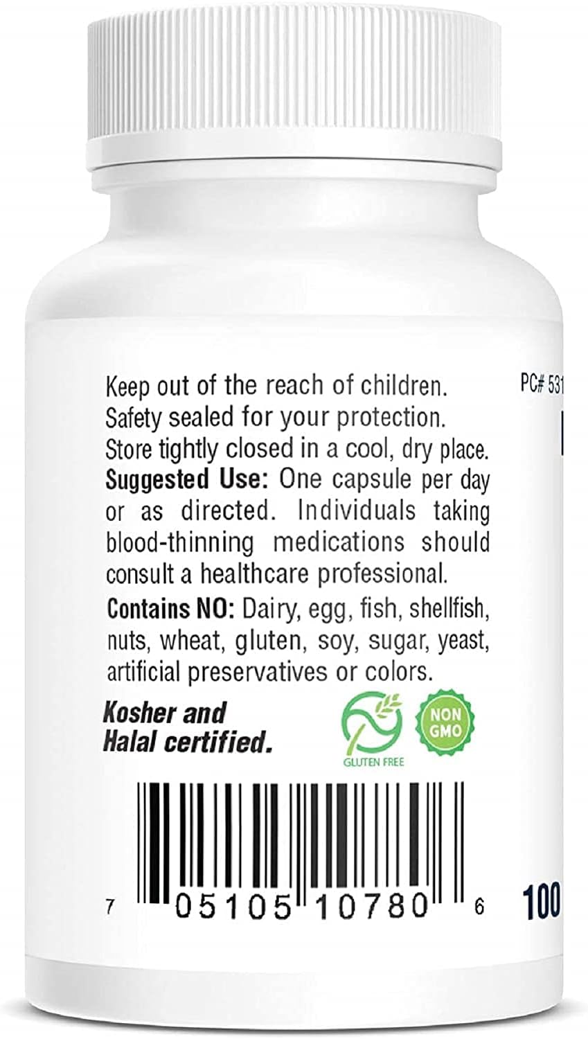 Bio-Tech Pharmacal MK-7 (Vitamina K2), 100 Cápsulas Vegetales