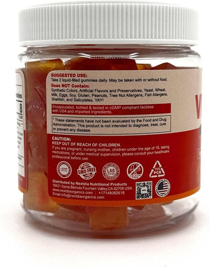 Organic Vitamin C Gummies 120mg for Adults, Sugar Free, 2 Pack – Image 9