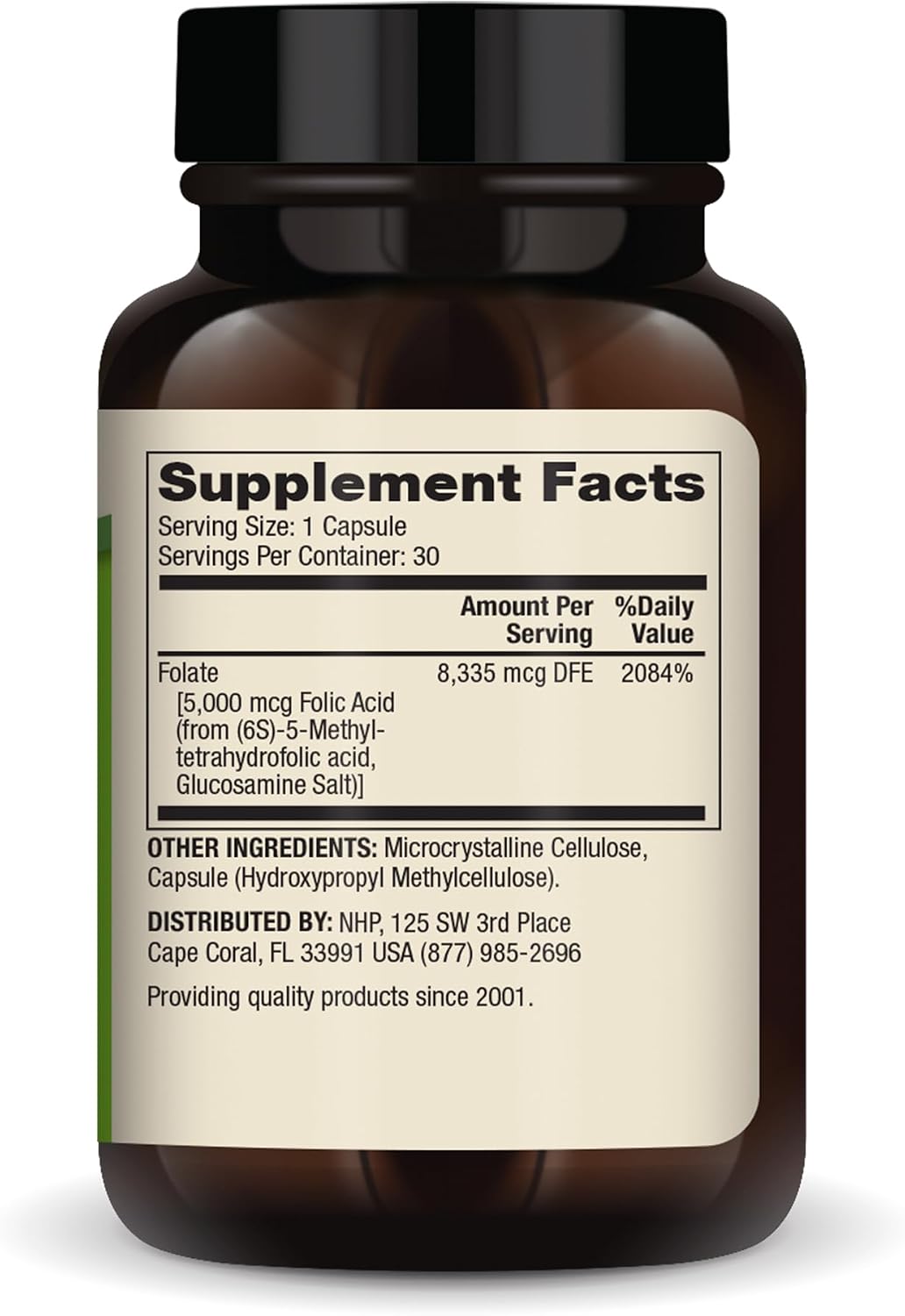 Dr. Mercola Metilfolato - 5 mg - 30 Cápsulas - Complemento Alimenticio con 5-MTHF
