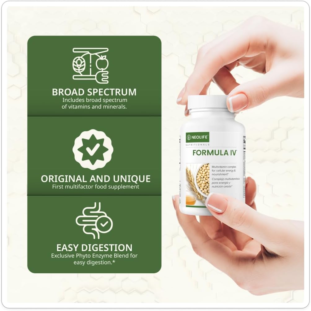 NeoLife Formula IV Softgel - Complejo Multivitamínico y Multimineral con Vitaminas A, C, D, E, Complejo B - 120 Cápsulas Blandas