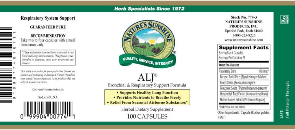 Nature's Sunshine ALJ 100 Cápsulas (Pack de 2)