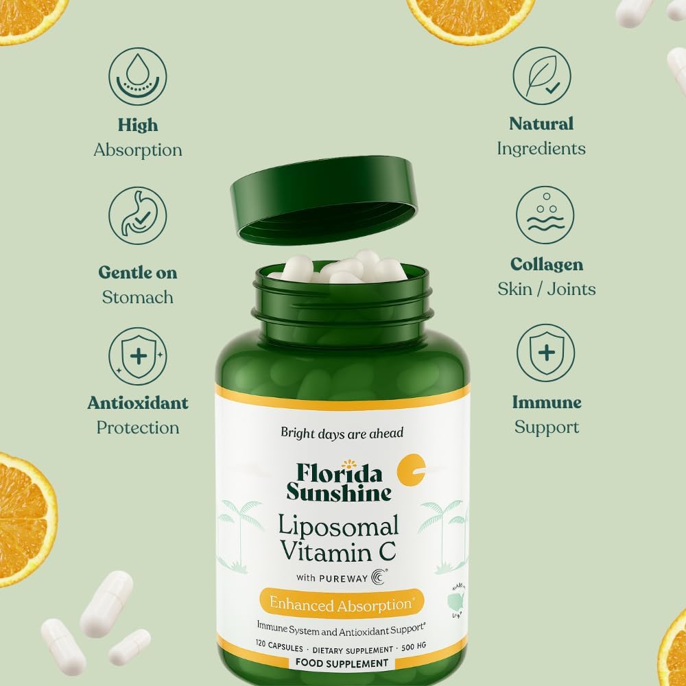 Florida Sunshine Liposomal Vitamin C 500mg - 120 Cápsulas