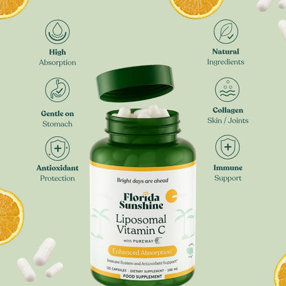 Florida Sunshine Liposomal Vitamin C 500mg - 120 Cápsulas – Image 4