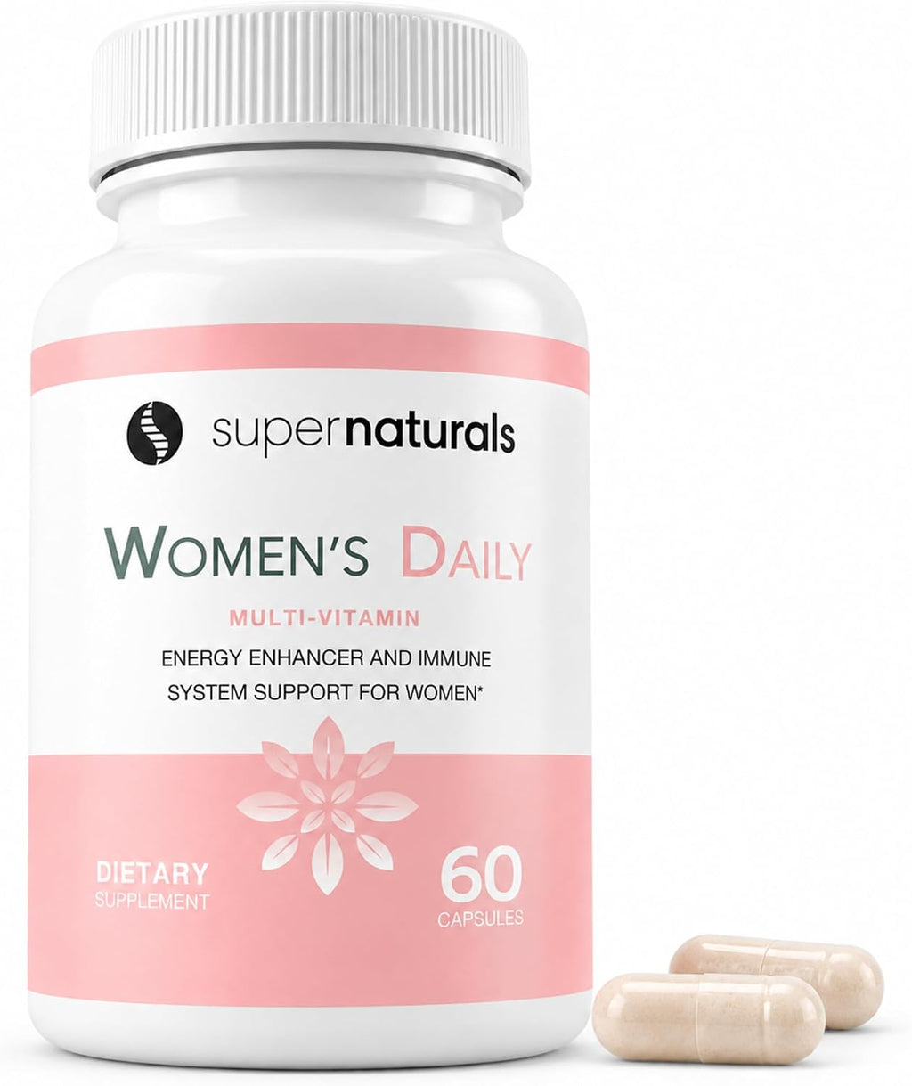 Super Naturals Health, Multivitamínico para Mujeres, Complemento de Defensa Inmunológica, Cápsulas Veganas - 60 Cápsulas