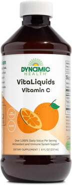 Dynamic Health VitaLiquids Vitamina C Líquida 1000 mg con Escaramujo y Bioflavonoides - 240 ml
