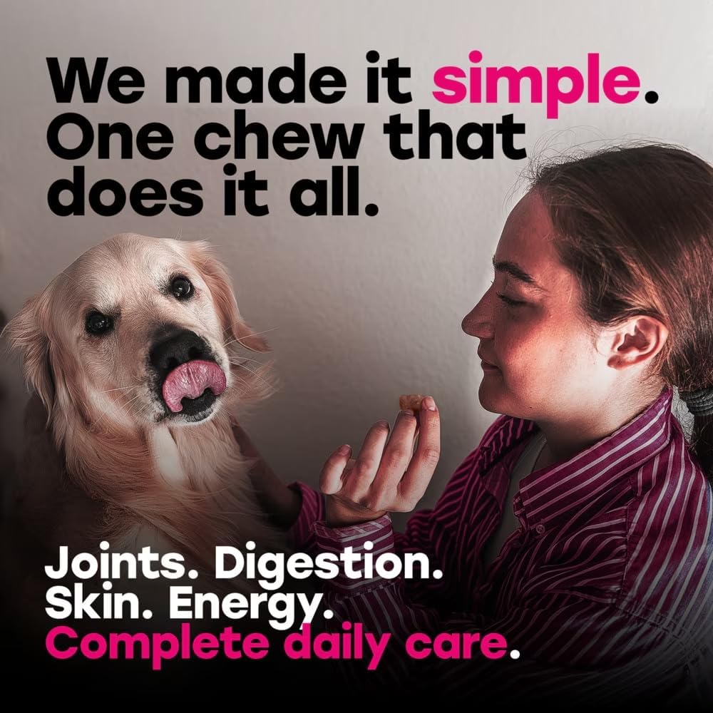 Pup Choice 24-en-1 Multivitamínico para Perros – Snacks blandos con Glucosamina, Probióticos y Omega-3 – 140 golosinas