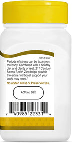 21st Century Stress B Plus Zinc, 66 comprimidos