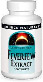 Source Naturals Feverfew Extract - Dietary Supplement with Magnesium, Calcium and Vitamin C - 100 Tablets