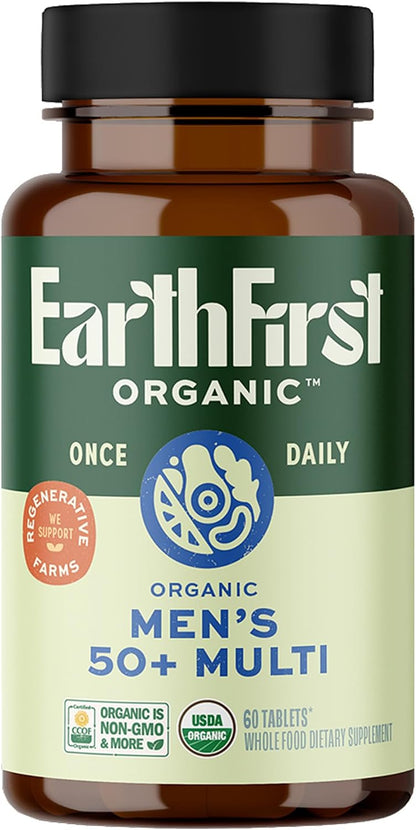 EarthFirst Organic Multivitamínico Diario para Hombres 50+ - 19 Vitaminas de Hierbas y Superalimentos, Apoya la Salud – Image 7