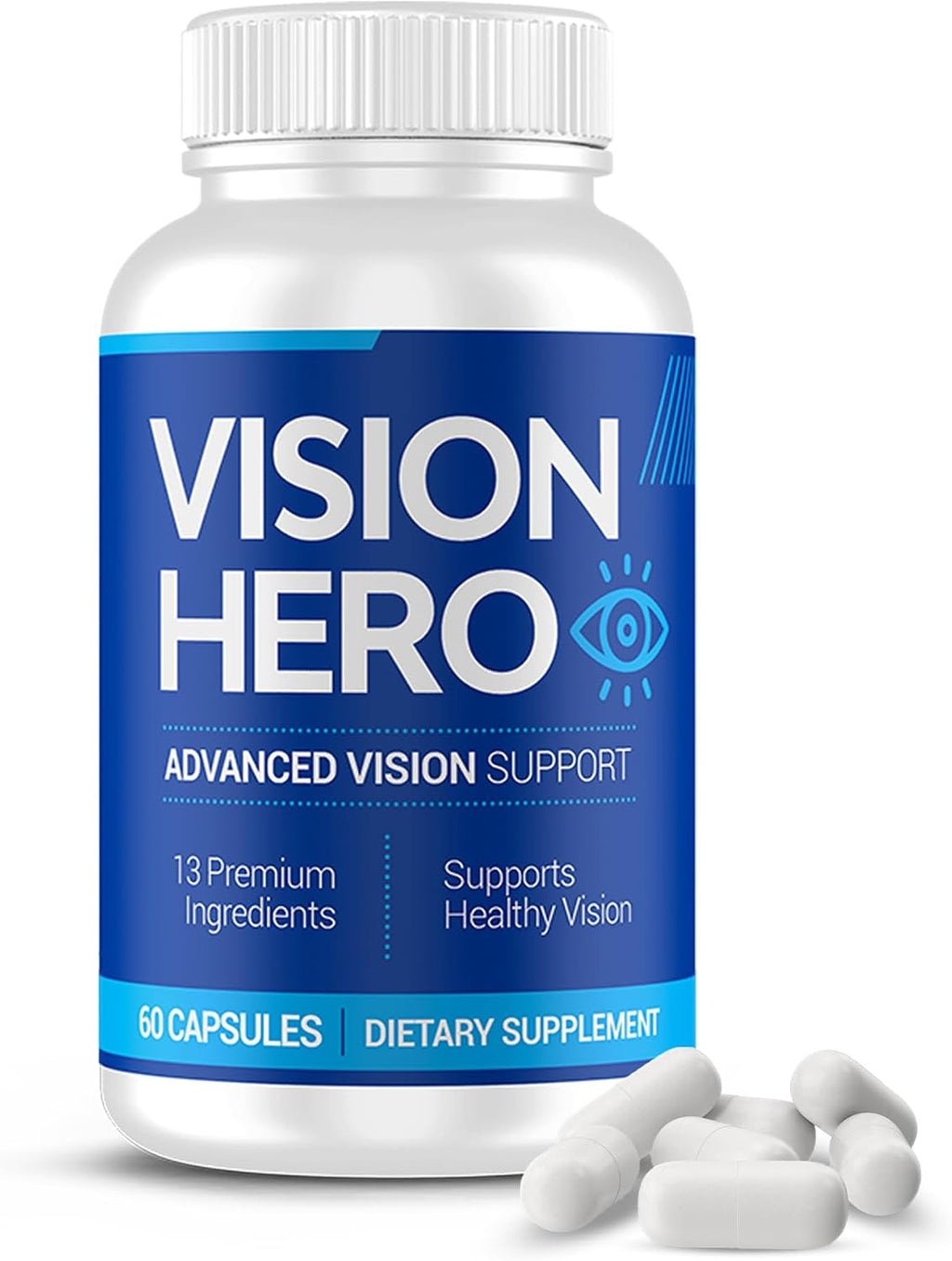 Vision Hero Advanced Vision Support - Suplemento Ocular, 60 Cápsulas (Pack de 2)