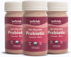 KefirLab Probiotics 100T CFU - 36 Cepas - Vegano y Orgánico - Apoya la Digestión, Sistema Inmunitario, Salud Cerebral, Estado de Ánimo y Estrés. Vainilla (16 Pack)