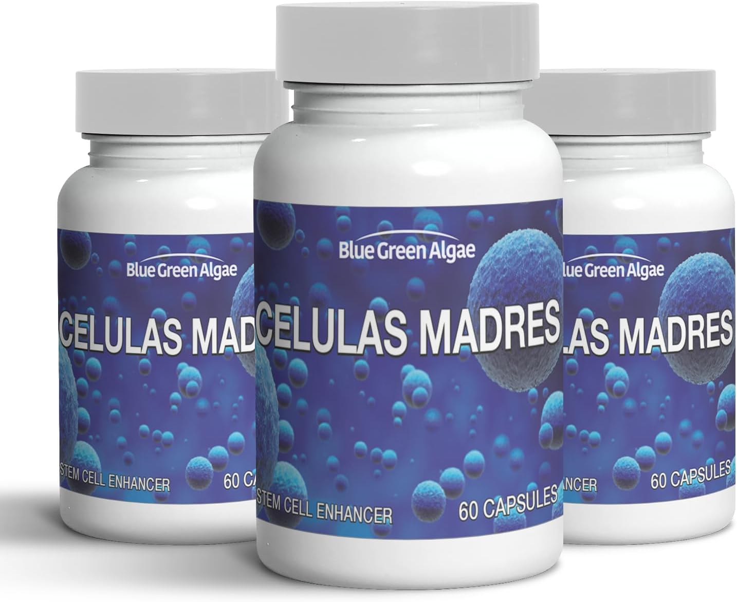 Celulas Madres – Suplemento de Células Madre para Anti-Envejecimiento y Longevidad, Sin OGM, Sin Gluten, Cápsulas Vegetarianas, 60 Cápsulas (Pack de 4)