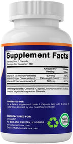 Vitamatic ADK Vitamin Supplement, 180 Cápsulas Veganas