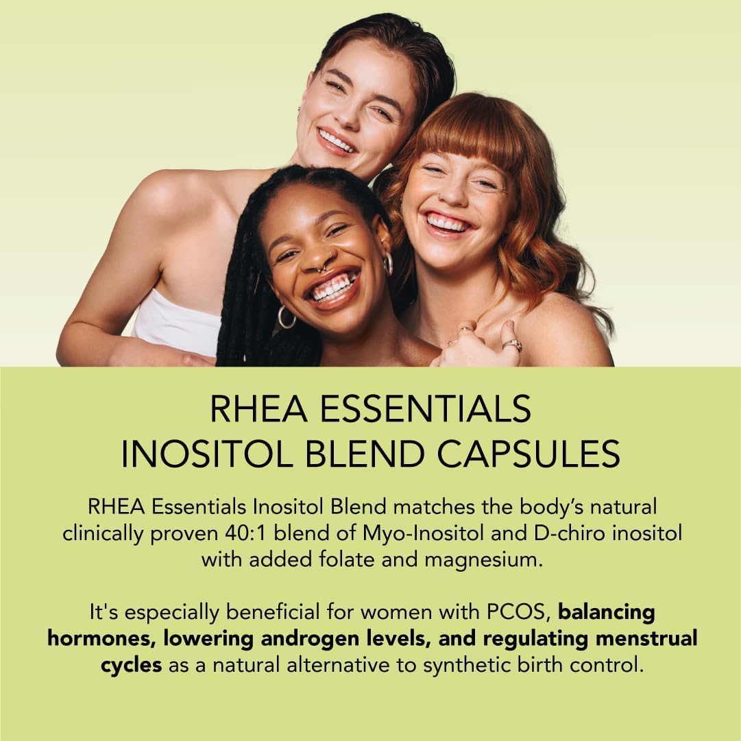 RHEASILVIA Myo-Inositol y D-Chiro Inositol 40:1 con Folato y Magnesio | 60 Cápsulas