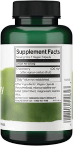 Swanson Sauzgatillo (Chasteberry Fruit) 400 mg – 120 Cápsulas – Pack de 2