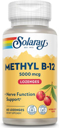 SOLARAY Metil B12 Comprimidos 5000mcg, 60 unidades, Sabor Cereza
