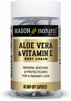 Mason Natural Crema Corporal de Aloe Vera y Vitamina E - 60 Cápsulas