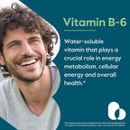 BESTVITE Vitamina B-6 200mg (120 Cápsulas Vegetales) - Sin Estearatos - Vegano - Sin Gluten - No OGM
