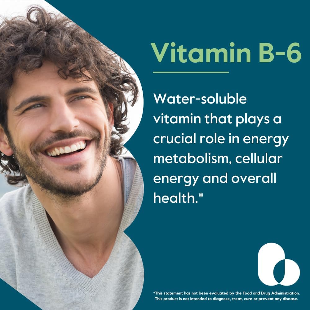 BESTVITE Vitamina B-6 200 mg, 240 Cápsulas Vegetales (Pack de 2)
