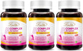 Complejo B de Alta Potencia para Mujeres con Liberación Prolongada - LOVITA - Vitaminas B con Hierro, Vitamina C, Arándano Rojo, Corteza de Pino y Té Verde - 90 Comprimidos (3 Envases de 30)