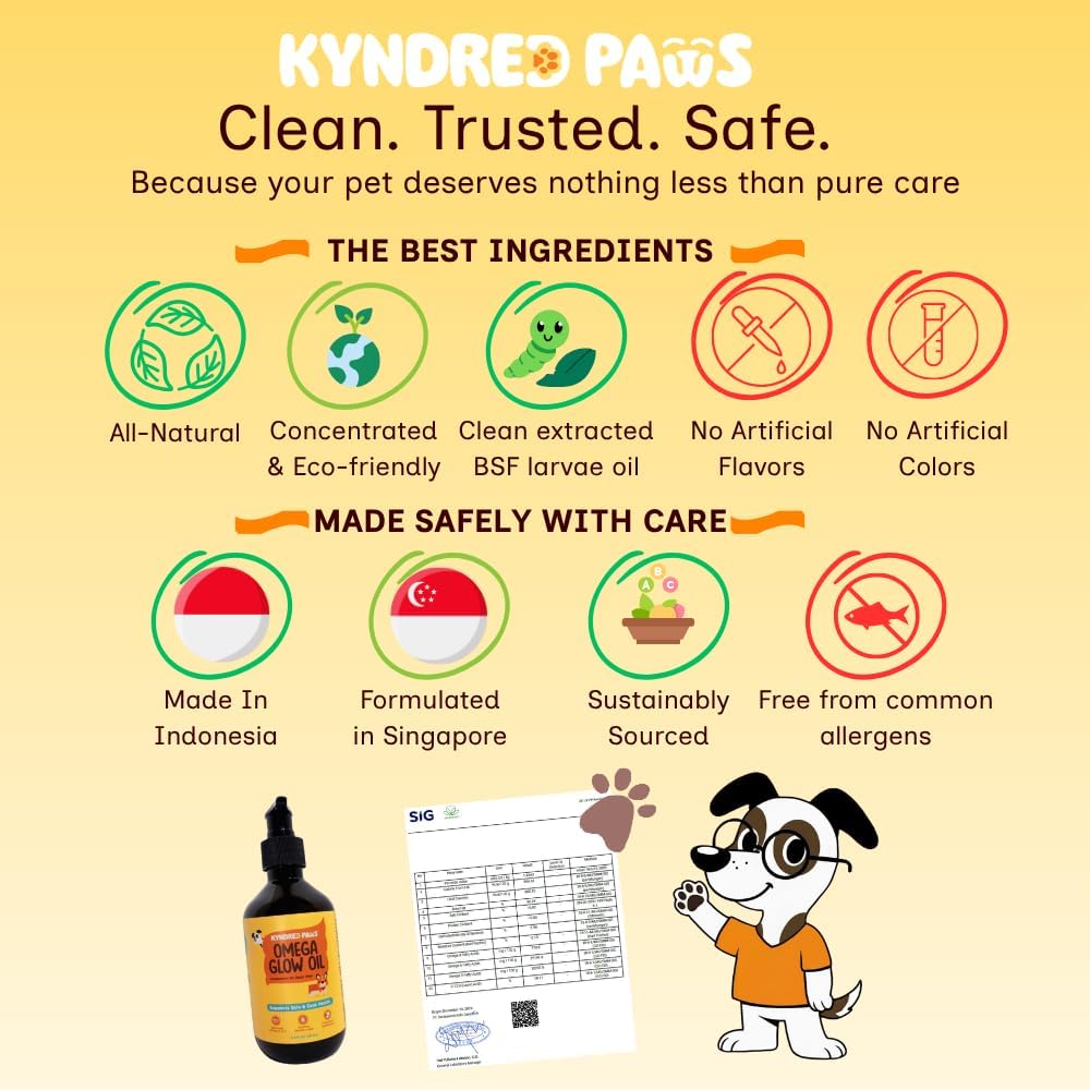 Omega-3-6-9 Oil para Perros - Sabor Natural y Sin Olor a Pescado - 473 ml - Alternativa al Aceite de Salmón - 52% Omega 3-6-9 - 18% Ácido Láurico - Apoya la Piel, el Pelaje y la Salud Intestinal