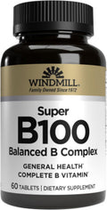 Vitamin B-100 COMPLEX TAB WMILL, 60 tabletas