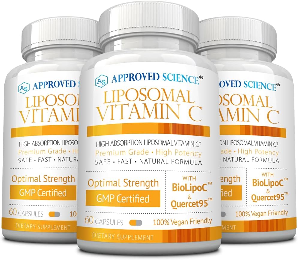 Approved Science Liposomal Vitamin C con Quercetina - 1100 mg - 180 Cápsulas