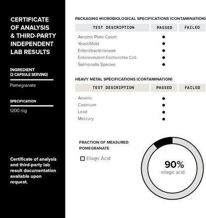 Extracto de Granada - Ultra Alta Potencia 35:1 con 90% Ácido Elágico - Altamente Concentrado - 120 Cápsulas – Image 5