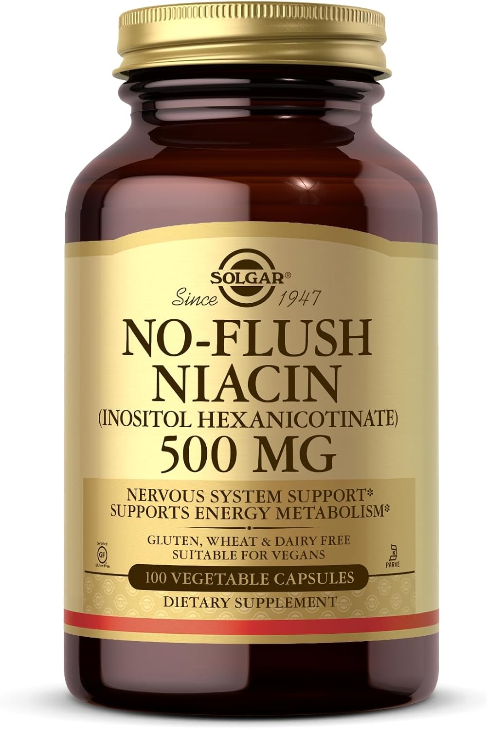 Solgar Niacina Sin Rubor 500 mg – 250 Cápsulas Vegetales
