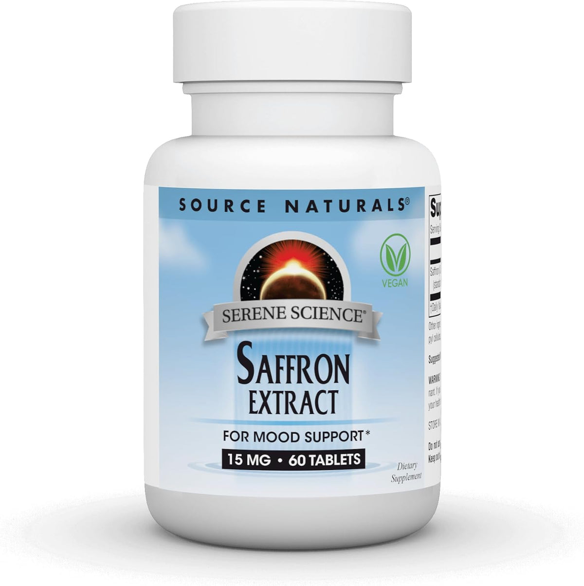 Source Naturals Serene Science Extracto de Azafrán, para el Apoyo del Estado de Ánimo* - 15 mg - 60 Comprimidos – Image 1