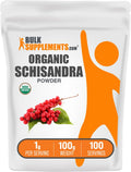 BulkSupplements.com Polvo Orgánico de Schisandra - Suplemento de Schisandra Orgánico, de Baya de Schisandra - Sin Gluten - 1g por Ración, 100g