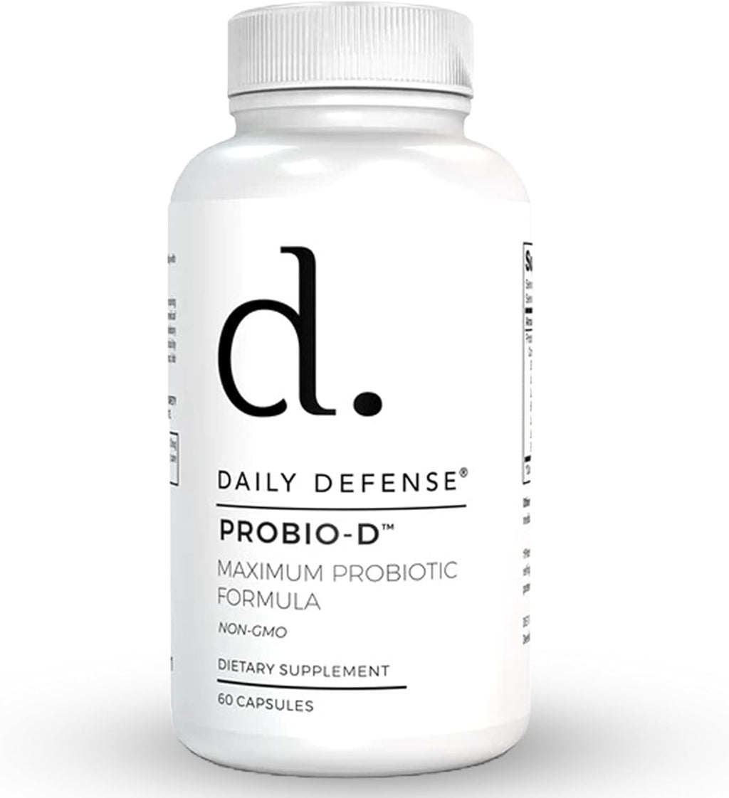 Daily Defense Probiotic Immune Support - Probióticos Diarios para Hombres y Mujeres - 60 Cápsulas, PROBIO-D