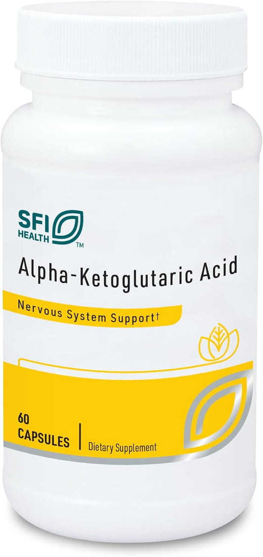 Klaire Labs SFI Health Ácido Alfa-Cetoglutarato - 300 mg AKG, 60 Cápsulas Vegetales