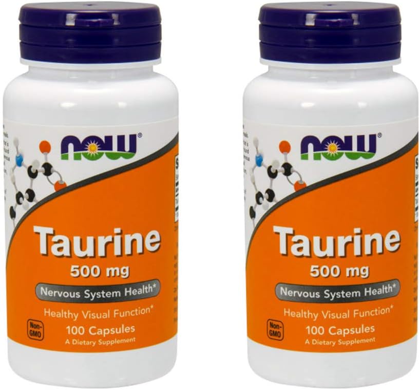 NOW Taurina 500 mg, 100 Cápsulas (Pack de 3)