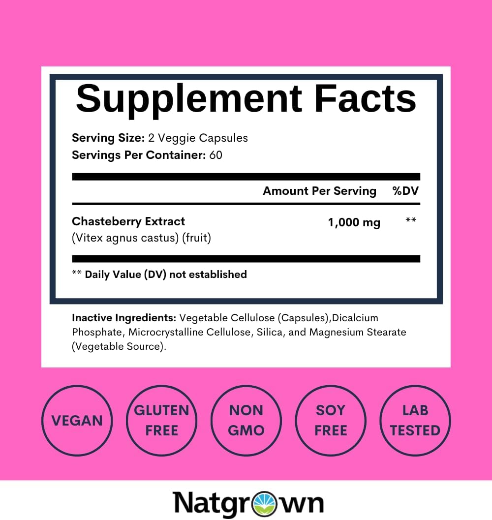 Natgrown Vitex (Sauzgatillo) 1.000 mg - 120 Cápsulas