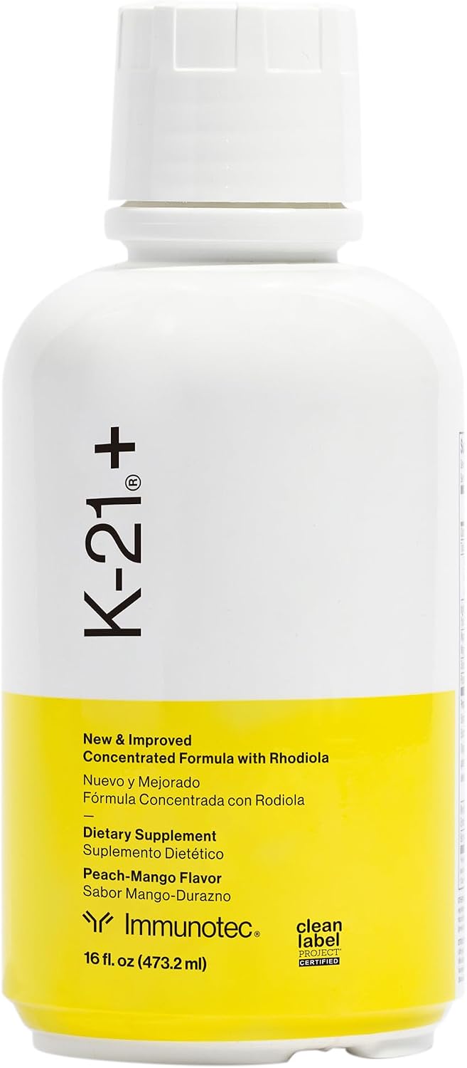 Immunotec K-21+ – Suplemento Líquido Adaptógeno con Rhodiola Rosea, 21 Botánicos y Complejo Mineral