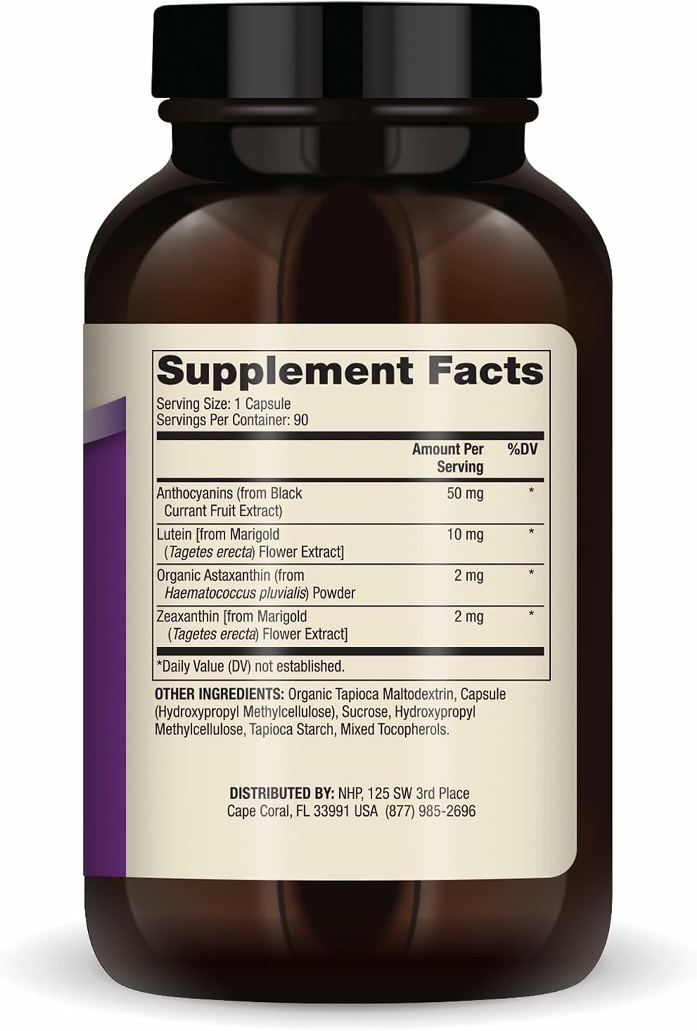 Dr. Mercola Eye Support - Apoyo Ocular - con Luteína, Zeaxantina, Astaxantina Orgánica y Grosella Negra - Sin OGM, Sin Gluten y Sin Soja - 90 Cápsulas