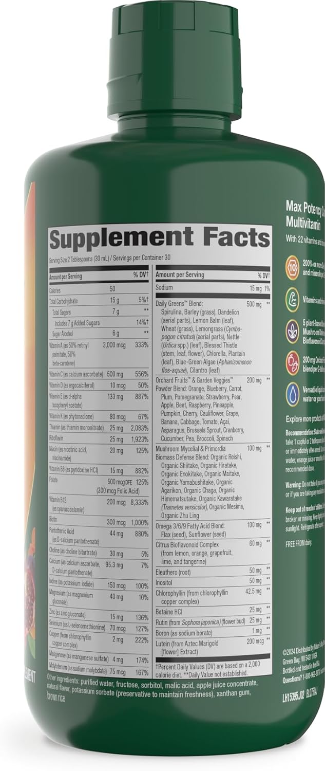Nature's Way Alive! Max Potency Multivitamínico Líquido Completo - 30.4 fl oz