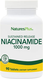 NaturesPlus Niacinamida 1000 mg - 90 Comprimidos de Liberación Sostenida (Paquete de 2)