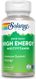 SOLARAY Multivitamínico Diario de Alta Energía Sin Hierro – 30 Cápsulas Veganas
