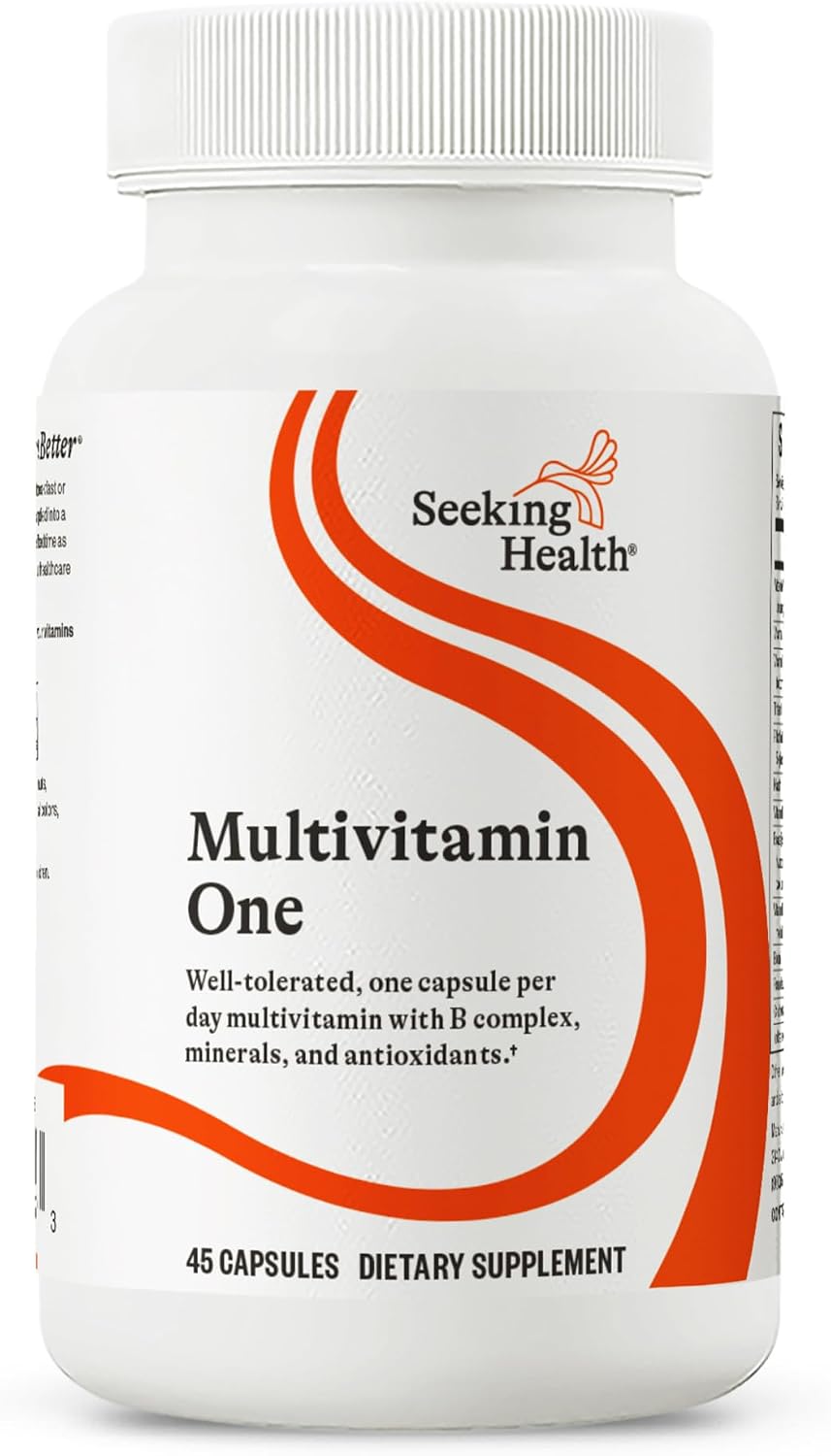 Seeking Health Multivitamin One - Multivitamínico con zinc, B12 y A - 45 cápsulas