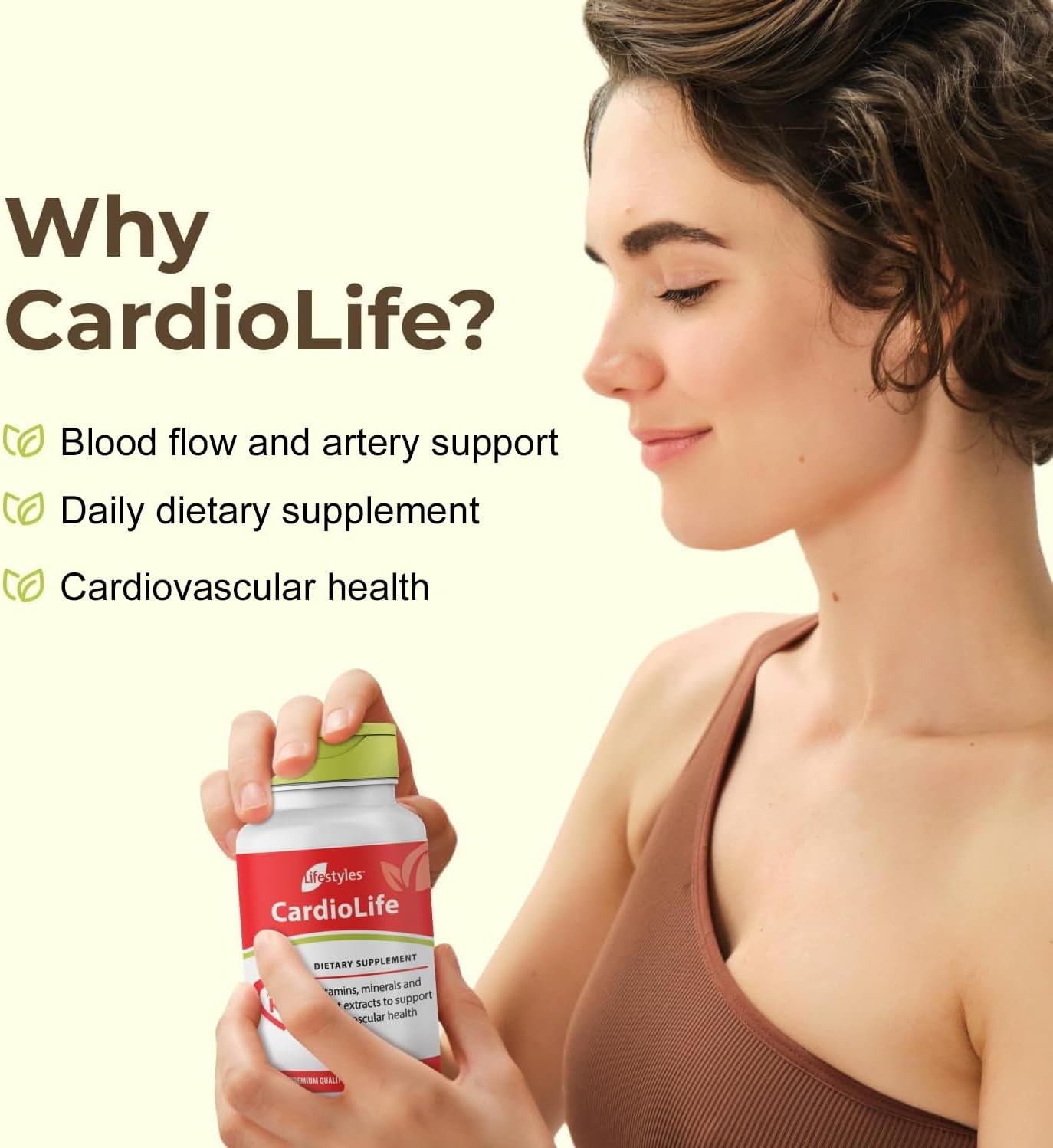 Intra Lifestyles CardioLife Supplement - Apoyo Cardíaco Herbal con Vitamina K2 (MK7), Ácido Fólico, Remolacha, Cayena y Más – 60 Cápsulas