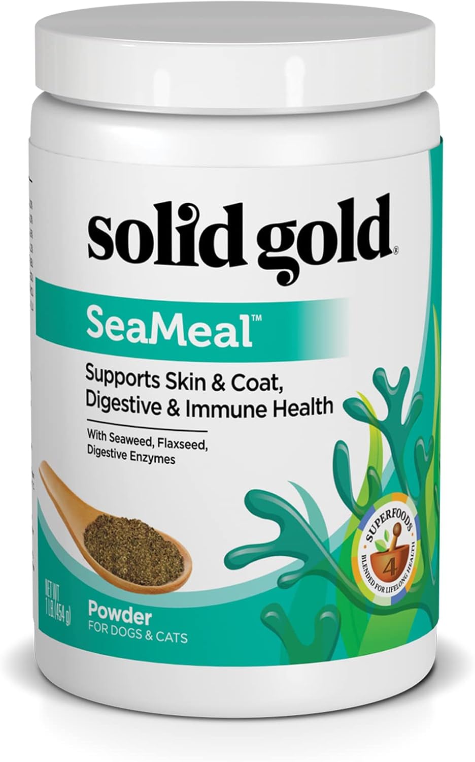 Solid Gold SeaMeal - Multivitamin Powder for Dogs and Cats, 1 lb