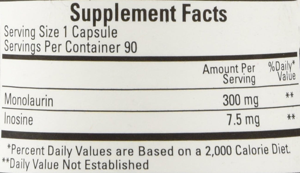 Monolaurina 300 mg 90 Cápsulas