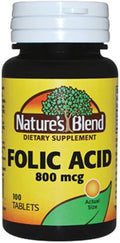 Ácido Fólico 800 mcg, 100 Comprimidos