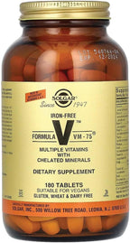Solgar Formula VM-75 sin hierro, 180 comprimidos - Multivitamínico con minerales quelados