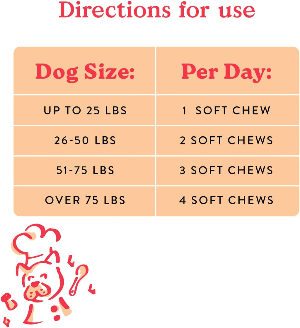 Bocce's Bakery Probióticos para Perros - Masticables Diarios con Calabaza y Batata - 60 unidades