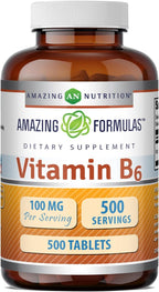 Amazing Formulas Vitamina B6 100 mg - 250 Comprimidos